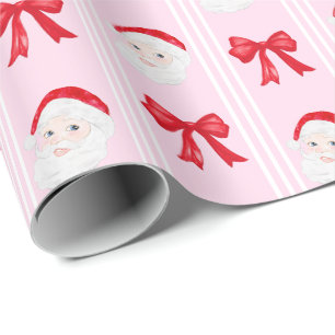 Preppy Santa und verbeugt Weihnachten Geschenkpapier