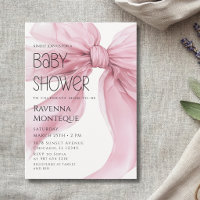Preppy-Schablone Rosé-Schleife Coquette-Baby-Party
