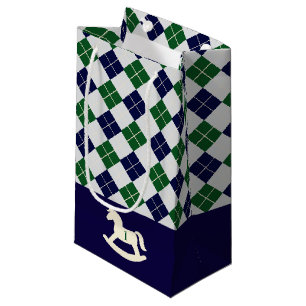 Preppy-Schaukelpferd Argyle 1. Geburtstag Kleine Geschenktüte