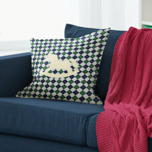 Preppy-Schaukelpferd Argyle Kissen