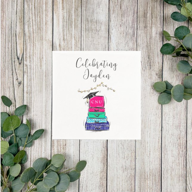 Preppy Script High School Abschluss Suitcase 2023 Serviette (Von Creator hochgeladen)