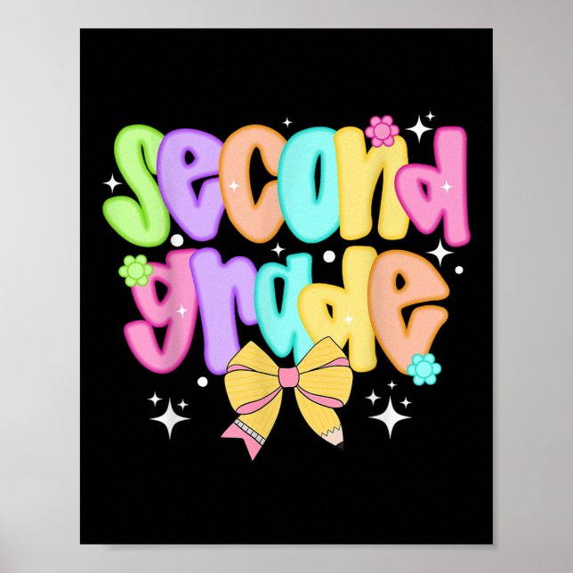 Preppy Second Grade Teacher Team geht zurück zu Sc Poster (Vorne)