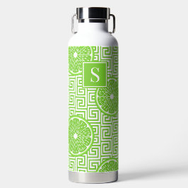 Preppy Sommer Citrus Lime auf Lime griechischem Sc Trinkflasche