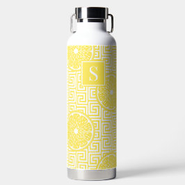 Preppy Sommer Citrus-Limonen auf griechischem Schl Trinkflasche