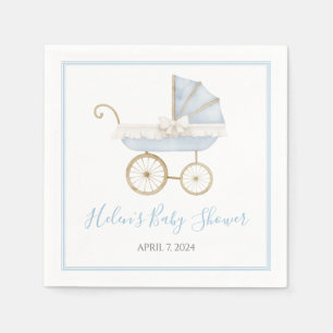 Preppy Southern Blue Boy Carriage Baby Shooter Serviette