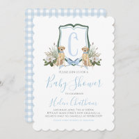 Preppy Southern Blue Boy Dog Baby Dusche
