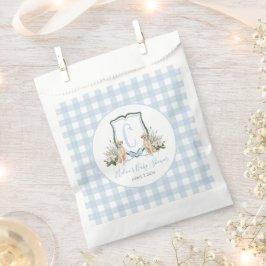 Preppy Southern Blue Boy Dog Baby Dusche Geschenktütchen