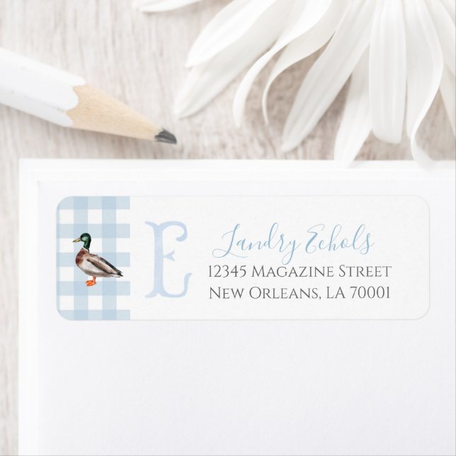 Preppy Southern Blue Boy Duck Baby Duck (Insitu)