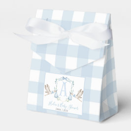 Preppy Southern Blue Boy Stork Baby Dusche Geschenkschachtel
