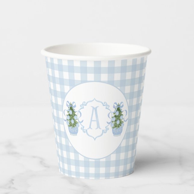 Preppy Southern Blue Boy Weihnachtsdusche Pappbecher (Vorderseite)