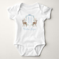 Preppy Southern Blue Deer Boy Baby Dusche