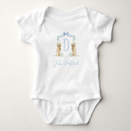 Preppy Southern Blue Dog Boy Baby Shower Baby Baby Baby Strampler