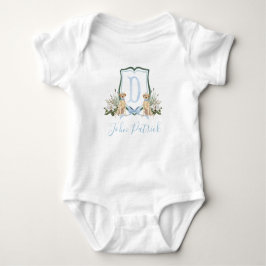 Preppy Southern Blue Dog Boy Baby Shower Baby Baby Strampler