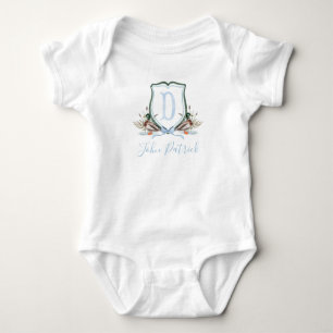 Preppy Southern Blue Duck Boy Baby Shooter Baby Strampler