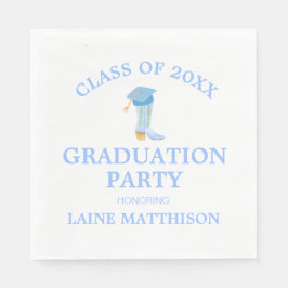 Preppy Southern Cowgirl Abschluss Serviette