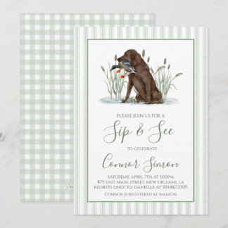 Preppy Southern Duck Hunter Sip und See Einladung