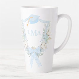Preppy Southern Gingham Monogram Abschluss Milchtasse