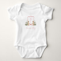 Preppy Southern Pink Dog Girl Babydusche