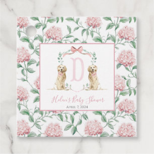 Preppy Southern Pink Girl Dog Babydusche Geschenkanhänger