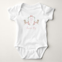 Preppy Southern Pink Stork Girl Babydusche