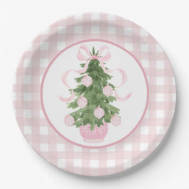 Preppy Southern Pink Weihnachtsdusche Pappteller