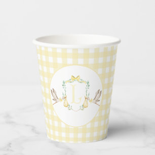 Preppy Southern Yellow Stork Baby Showroom Pappbecher