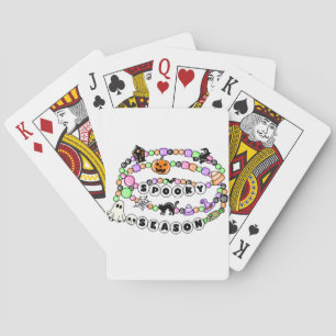 Preppy Spooky Season Halloween Freundschaftsbracel Spielkarten