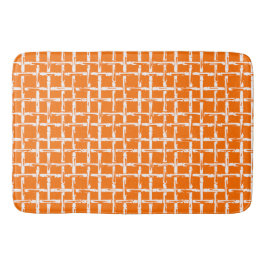 Preppy Square Lattice – Coordinating Orange Badematte