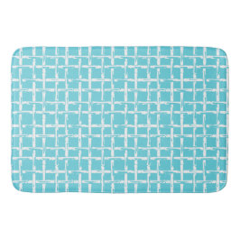 Preppy Square Lattice – Coordinating Turquoise Badematte