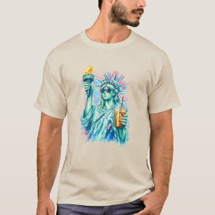 Preppy Statue of Liberty Eiskaffee  T-Shirt