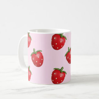 Preppy Strawberry Girly Coquette Pink Tasse Gesche