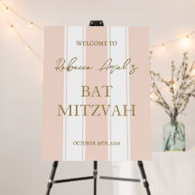 Preppy Streifen elegantes Mädchen Bat Mitzvah