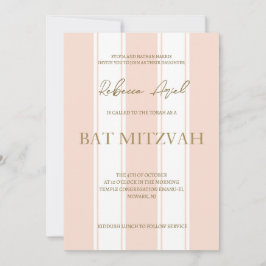 Preppy Streifen mädchenhaft Bat Mitzvah Einladung