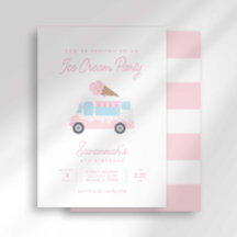 Preppy-Streifen-Süße-Eiscreme-Geburtstagsfeier