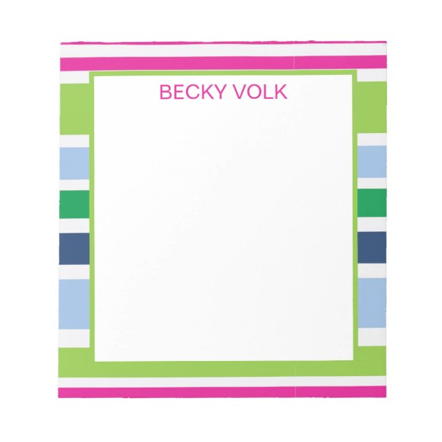 Preppy Strip Notepad Notizblock (Vorderseite)