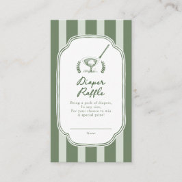 Preppy Stripe New to the Club Diaper Raffle Ticket Begleitkarte