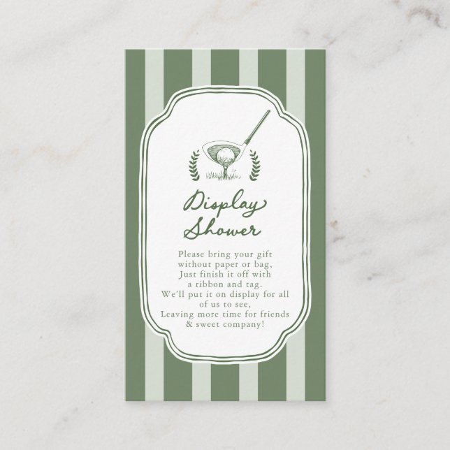 Preppy Stripe New to the Club Display Shower Card Begleitkarte (Vorderseite)