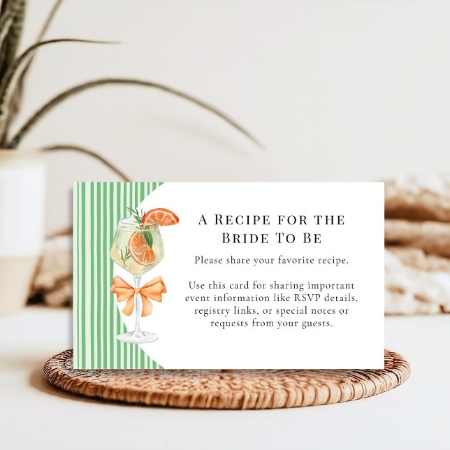 Preppy Stripes-Liebe beim ersten Spritz-Brautparty Begleitkarte (Von Creator hochgeladen)