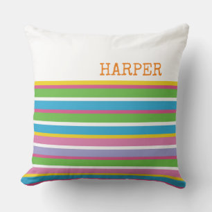 Preppy Stripes NAME Summer Angesagt Modern Fun Kissen