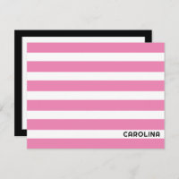 Preppy Stripes Pink & Black Niedlich Girl