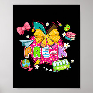 Preppy Supplies Vorschule Froher letzter Schultag  Poster