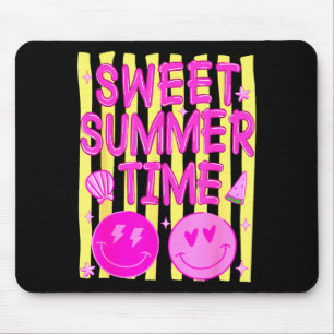 Preppy süße Sommerzeit Gesicht Emoticon Meme Damen Mousepad