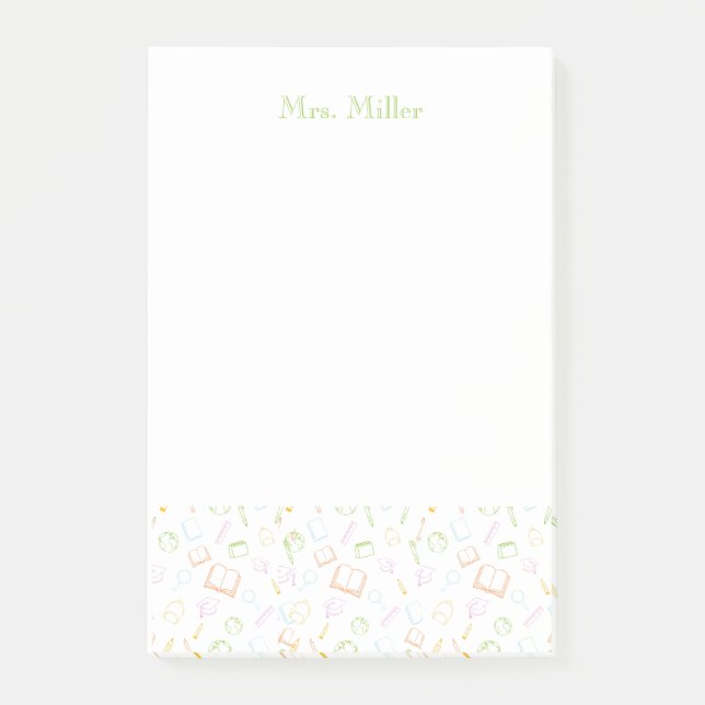 Preppy Teacher Notes Post-it Klebezettel (Vorderseite)