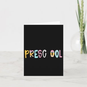 Preppy Teacher Pencil Notebook Hallo Preschool Doo Karte
