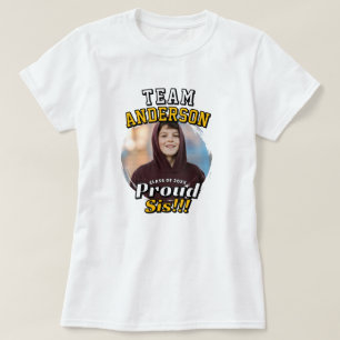 Preppy-Team [Nachname] Stolze Mutter Abschlussfoto T-Shirt