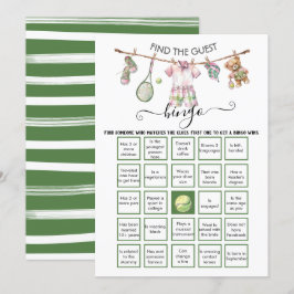 Preppy Tennis Finde die Gast-BINGO Einladung