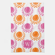 Preppy-Tennis-Lorbeerkranz - Orange und Hot Pink