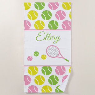 Preppy Tennis Personalisiert Beach Handtuch