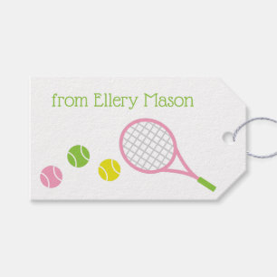 Preppy Tennis Personalisiert Geschenktags Geschenkanhänger