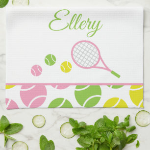 Preppy Tennis Personalisiert Kitetücher Geschirrtuch